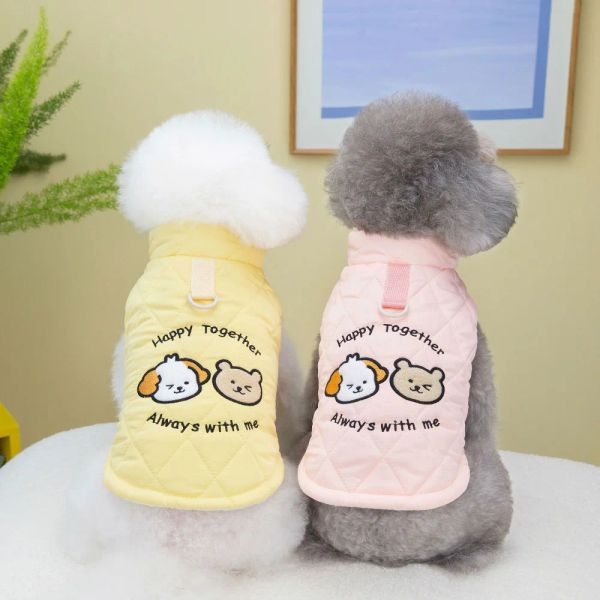 Westen Haustier Kleidung Winter Herbst Mode Cartoon Weste Kleiner Hund Niedlich Desinger Geschirr Katze Strickjacke Welpenmantel Chihuahua Pudel Yorkie