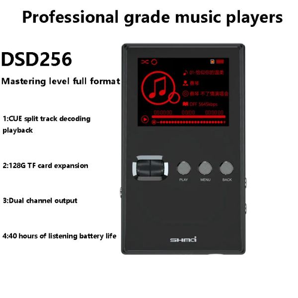 Player Professioneller verlustfreier HiFi-Musik-Player MP3-Unterstützung DSD256 24bit/192KHz CUE-Dekodierung Wiedergabe Walkman EQ-Anpassung