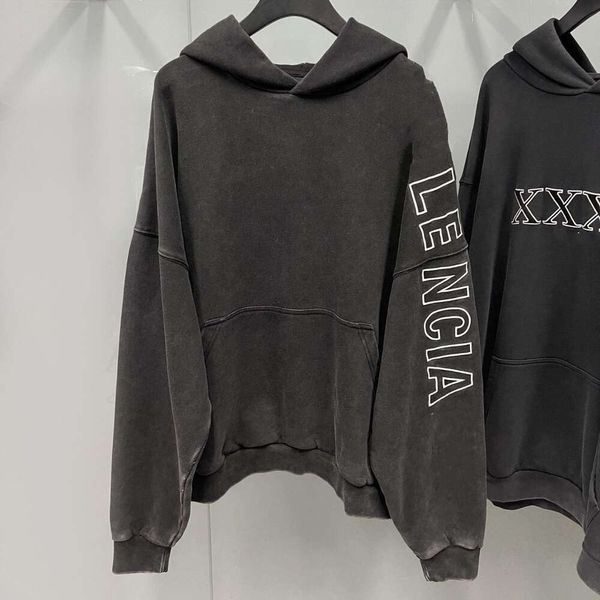 Balenicagas Designer Hoodie Luxus Trend Designer Hoodies Männer Hoody Balencigaas Herren Pullover Sweatshirt XXXL Modemarke Paris 23SS Herbst Neu Side Embroid 4K5Y