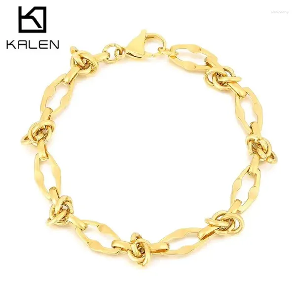 Link pulseiras especialmente nós corrente pulseira para mulheres homens na moda rhomb colar cor de ouro moda conjuntos de jóias presente atacado