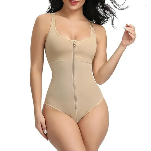 Mulheres Shapers Mulheres Shapewear Bodysuit Cintas Barriga Controle Cintura Trainer Cincher Corpo Shaper Zipper Pós-Parto Recuperação Hip Lifter