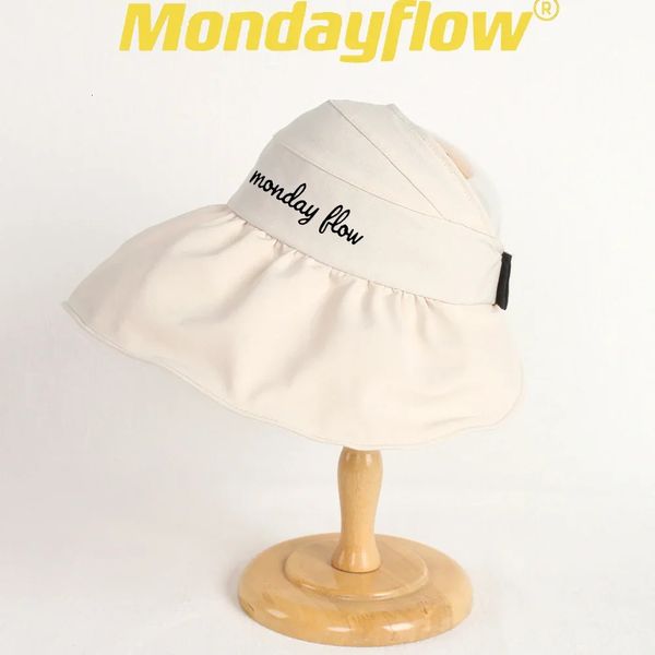 Mondayflow Sommer-Golf-Hüte mit leerem Oberteil, leicht, für Damen, im Freien, verstellbar, Sport-Sonnenblende, Mütze für Tennis, Anti-UV, 240228