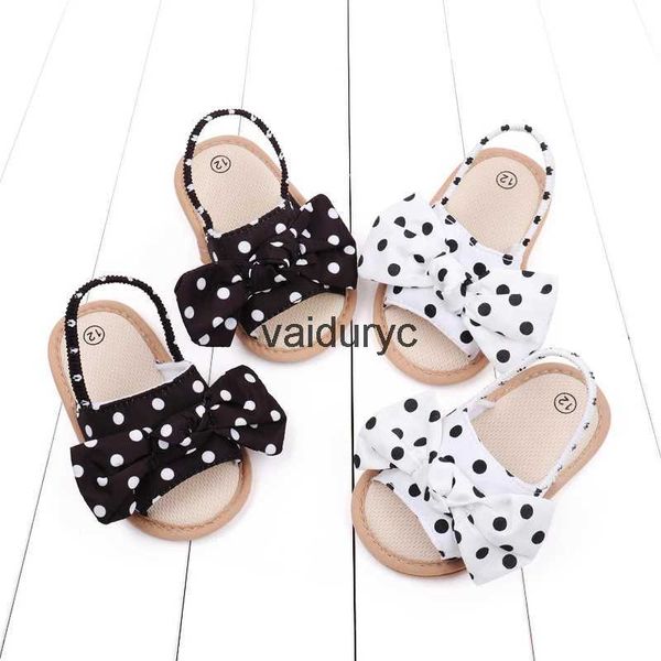 Primeiros caminhantes bebê menina sapatos verão sandália deslizamento em respirável bonito bowknot 0-6-12 meses desgaste prewwalking 2023 novo estilo fashionh24229