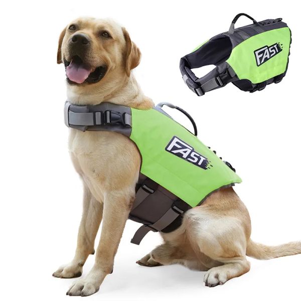 Gilet Freeship Giubbotto di salvataggio per cani di grossa taglia Forniture per il nuoto per cani Costumi da bagno per animali domestici Vestiti Gilet Cappotto galleggiante Abiti da bagno per cani di taglia piccola, media e grande