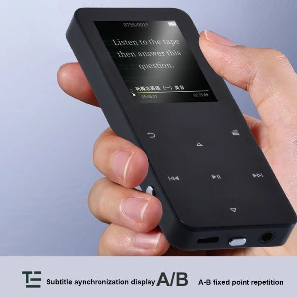 Lettore Lettore musicale MP3 da 80 GB Touchscreen a colori da 1,8 pollici Bluetooth Compatibile 5.0 Lettore musicale portatile Batteria da 300 mAh per bambini Adulti