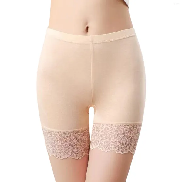 Mutandine da donna Pantaloncini di sicurezza da donna Pantaloni Boxer sotto la gonna Intimo da ragazzo senza cuciture in pizzo modale