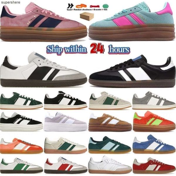 Gazelle Sapatos campus 00s sapatos casuais plataforma ousado Rosa Glow Pulse Mint Pink Core Preto Branco Solar Super Pop Rosa Amarelo homens Mulheres campus Esportes