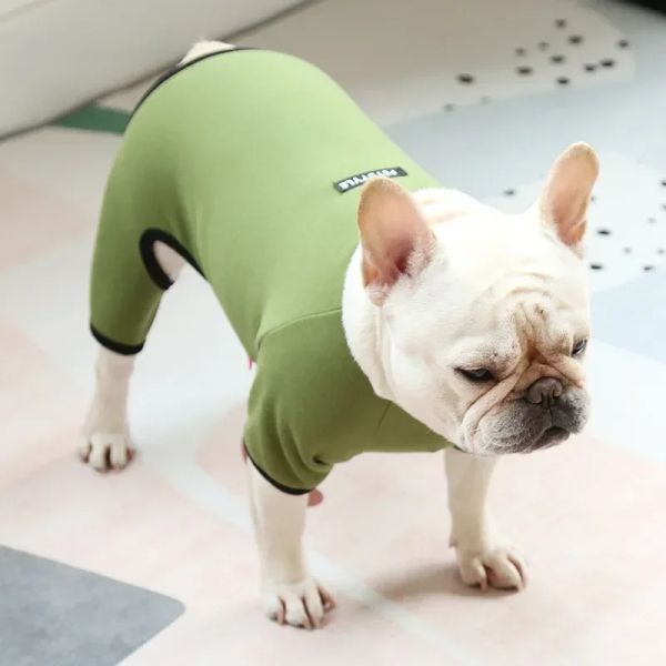 Macacão pequeno e pernas pijama roupas médio quatro cães gordos francês quente para velo bulldog