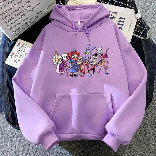 Sweatshirts der erstaunliche digitale Zirkus -Gangle Hoodie Frauen Harajuku Ästhetik Kawaii Hoodies Unisex süße Vintage Pullovers Sweatshirts Korea