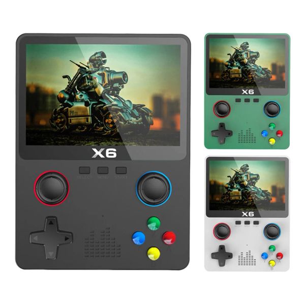 Портативная игровая консоль игроков X6 3,5 дюйма IPS Screen Mini Handheld Game Player 32 ГБ с 10000 играми для 16.08.32 Bit Arcade Game