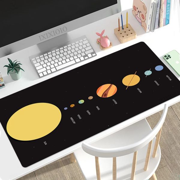 Pedler fare ped oyun uzay evren güneş sistemi xl büyük mousepad xxl fare paspas mekanik klavye ped saçmalık halı fare paspaslar