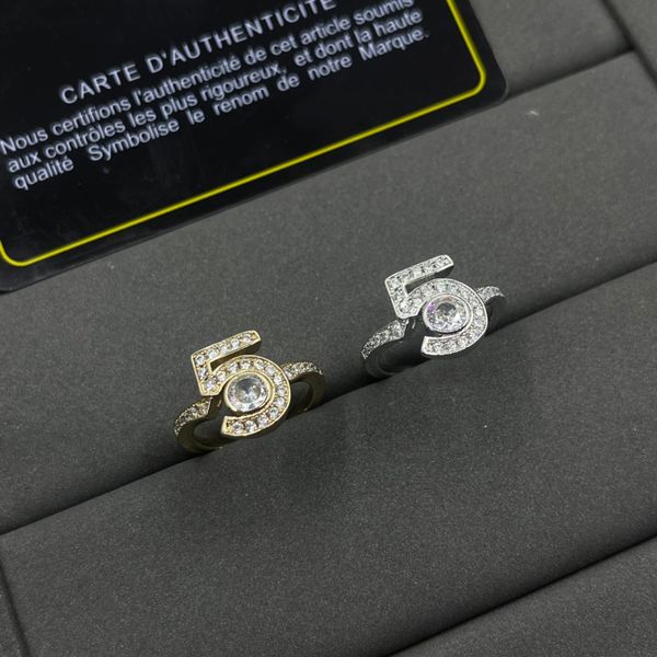 Rings de banda Ring Ring Fashion Rings vintage Aberturas de anel de diamante de luxo Ajustável sem perda de cor sem alergias