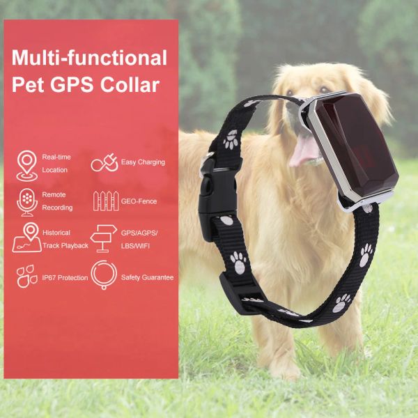 Mikroçipler Yeni Varış IP67 Su geçirmez Pet Yaka GSM AGPS WiFi Lbs Mini Işık GPS İzleyici Evcil Hayvanlar Köpekleri Kediler Sığır Koyun İzleme Bulucu