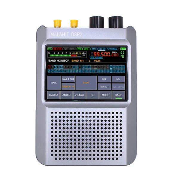 RADYO DSP2 SDR MALACHITE RADYO ALICI 10KHZ380MHZ 404MHZ2GHZ AM FM Radyo 5000mAH Pil Ayarlanabilir Filtre 3.5inch Touch LCD