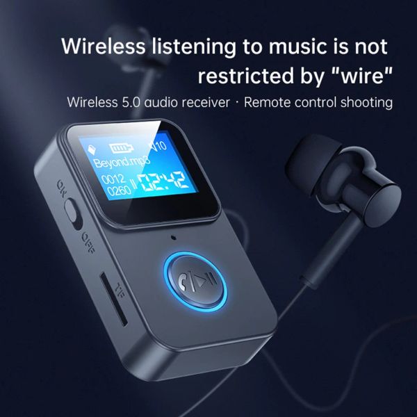 Player Bluetoothkompatibel 5 0 Audio-Receiver-Adapter TF-Karte MP3-Player mit LCD-Bildschirm Freisprecheinrichtung Verlustfreier FM-Transmitter