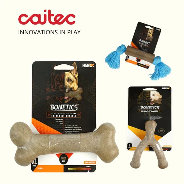 Kauspielzeug CAITEC Hundespielzeug, Kauknochenspielzeug, langlebig, bissfest, ideal zum Herumwerfen und Jagen, geeignet für kleine bis große Hunde