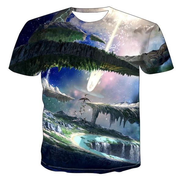 Maglietta grafica naturale cielo stellato maglietta estiva casual da uomo maglietta 3D moda top Oneck camicia ragazzo abbigliamento plus size streetwear8979950