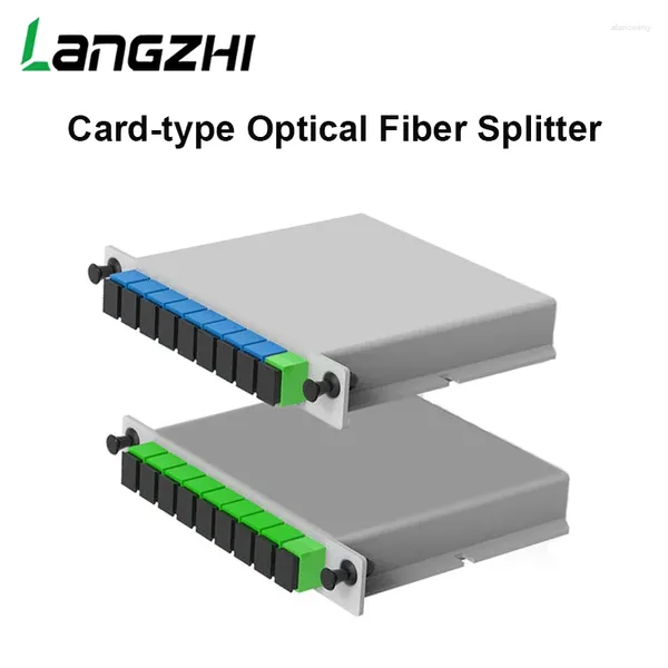 Caixa óptica FTTH do divisor do PLC 1X8 do SC APC/UPC do equipamento 10pcs da fibra ótica com tipo planar do guia de ondas