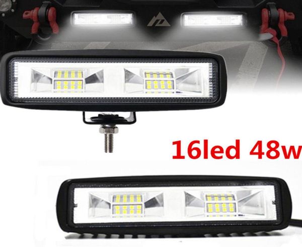 2 pezzi 48 W 12 V 24 V LED lampada da lavoro barra impermeabile fuoristrada barca auto moto SUV ATV guida notturna illuminazione5363013