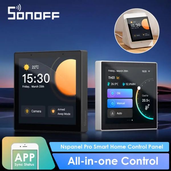 Controlla SONOFF NSPanel Pro Pannello di controllo per casa intelligente Interruttore a parete per scena intelligente Interruttore display termostato per casa intelligente UE/USA Funziona con Alexa