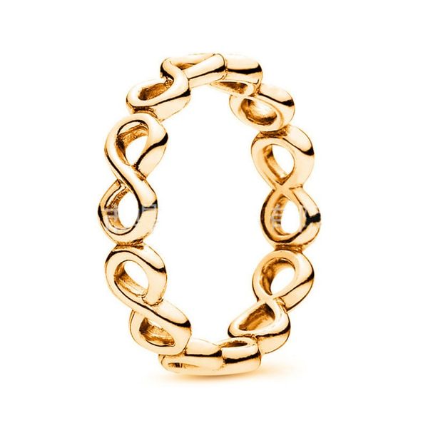 Neue Rose Gold Ringe Vergoldet Luxus Ehering Marke Designer Ewiges Symbol Mode Mädchen Liebe Paar Ring Geschenk Schmuck Großhandel