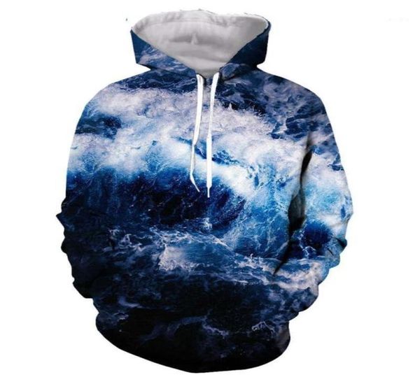 Ondas do oceano 3d hoodies galáxia espaço goku vegeta impressão streetwear masculino feminino moletom pullovers12505037