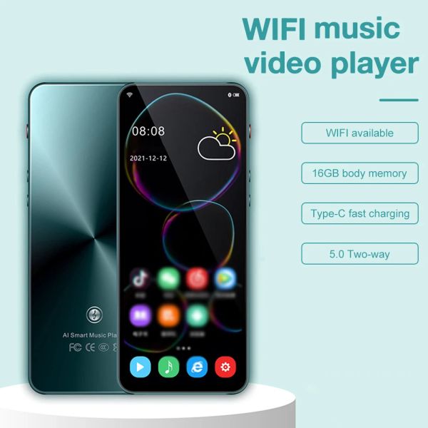 Плеер 4,8-дюймовый многоязычный сенсорный экран Wi-Fi 16 ГБ MP4-видеоплеер для Android Google Play Mp3 Музыкальный динамик FM-радио рекордер