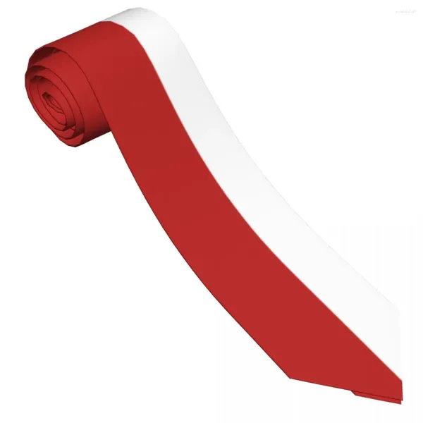 Fliegen Mode polnische Folk-Krawatte rot-weiß gestreift Design Hals cool Kragen Männer Freizeit Krawatte Zubehör