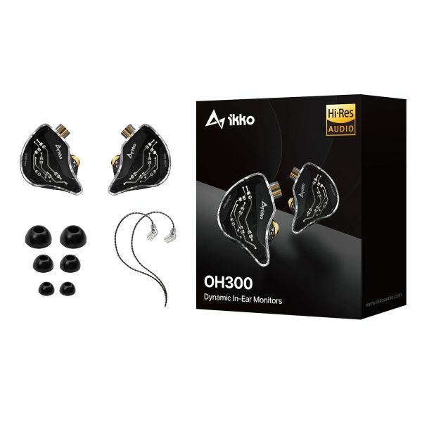 Auricolari ikko oh300 hifi iems in auricolari cablati auricolari 0,78 mm 2pin 32 mm 32Ω vetro fotocroma