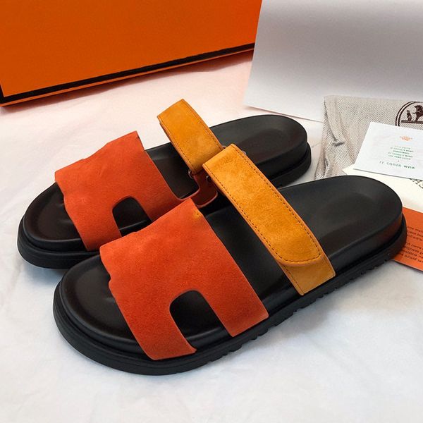 Çocuk Süet Peep Toe Mules Bayan Ayakkabı Yaz Sihirli Tap Slip Slides Unisex Çift Ayakkabı Büyük Boyut Terlik