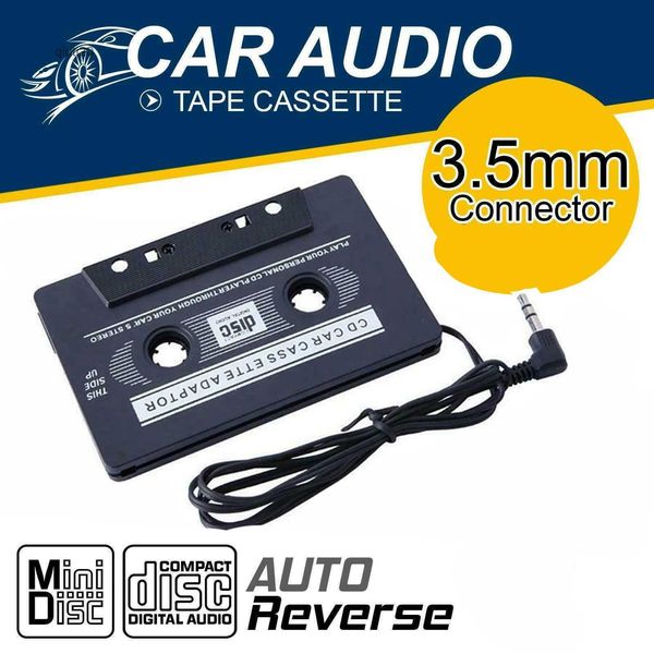 Lettore DVD VCD Adattatore per cassette audio per auto Deck 3,5 mm per IPhone Lettore CD MP3 MD Jack AUXL2402