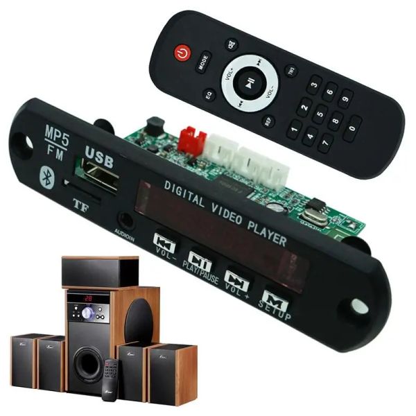 Плата модуля беспроводных MP3-декодеров плеера, плата 1080P MP4, MP5, беспроводные декодеры без потерь 5,0, аудиомодуль, красный цифровой светодиодный дисплей