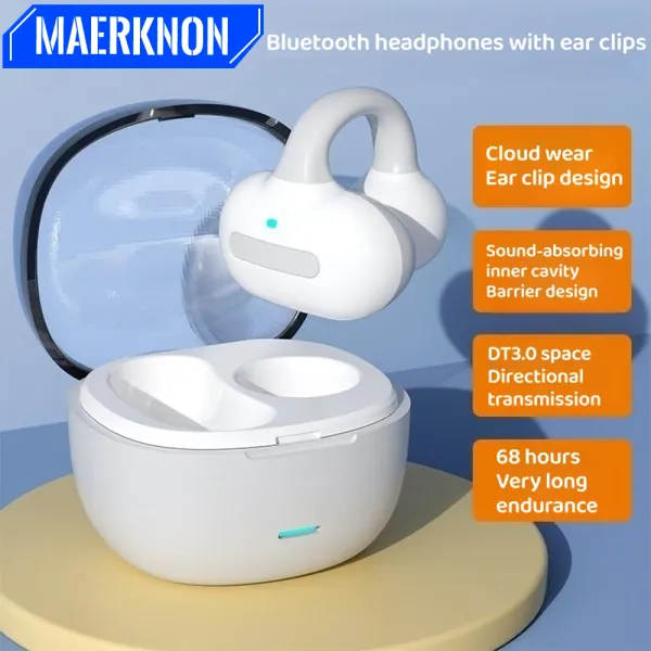 Cuffia/auricolare G8 clip auricolare Bluetooth Sport cuffia wireless TWS orecchio singolo stereo HiFi portatile con microfono orecchino comodo da indossare