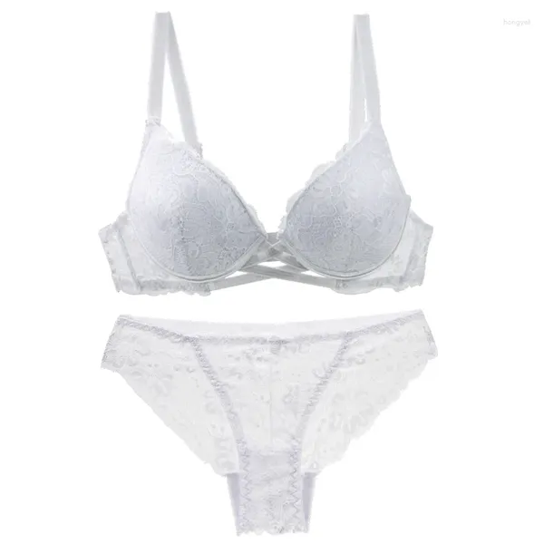 Bras conjuntos 2024 sexy conjunto push up roupa interior mulheres branco preto azul rosa vermelho bege 32/70 34/75 36/80 38/85 40/90 BCDE Cup Lingerie