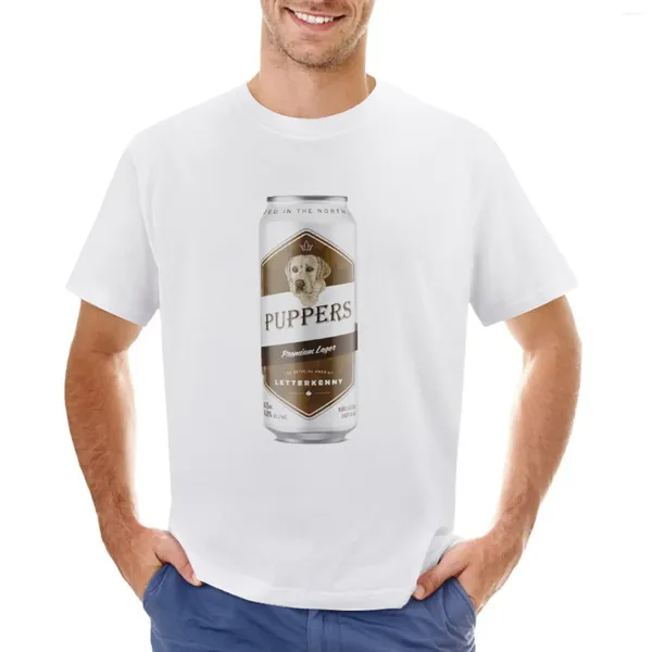 Regatas masculinas Puppers oficialmente a cerveja favorita de Wayne.Camisetas masculinas grandes camisetas gráficas engraçadas