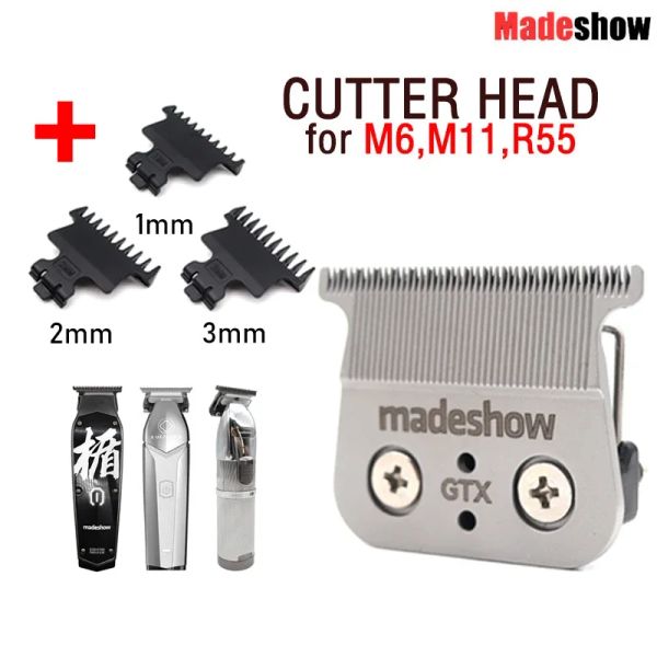 Aparadores Madeshow M6 M11 Kulilang R55 Máquina de Cortar Cabelo Profissional 0mm Lâmina Original Máquina de Corte de Cabelo Cabeça de Cortador Substituível