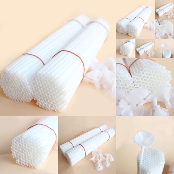 Novo 20/40/60/100/pcs plástico branco varas suportes de balão e copos para decorações de festa de evento de casamento de aniversário