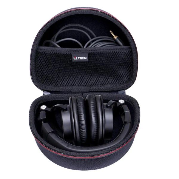 BASS LTGEM Eva Black Hard Carrying Case per AudioTechnica Athm50x/M50/M70X/M40X/M30X/M50XMG Cuffie monitor professionale in studio professionale