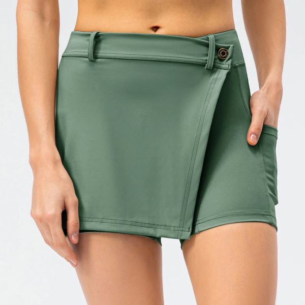 Skorts moda shorts shorts de golfe macio mulheres mulheres alta cintura saia