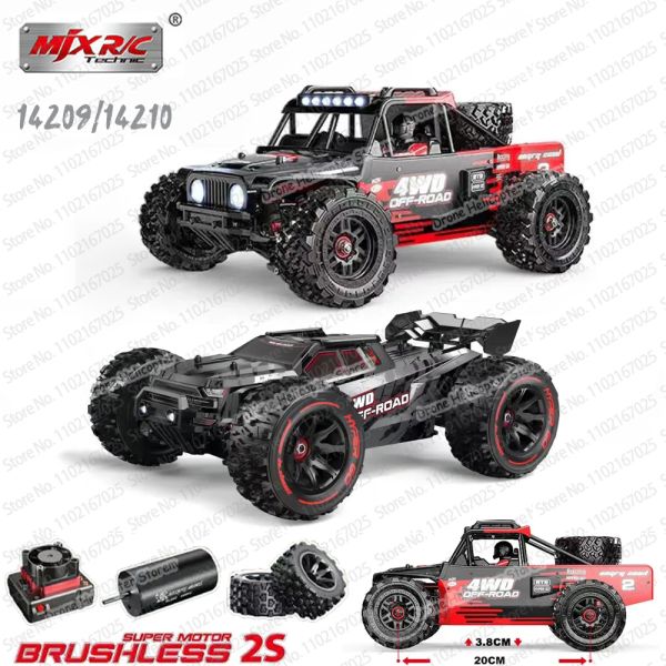 Автомобили New MJX Hypergo 14210 14209 RC Car Racing Pickup Бесстраночный пульт дистанционного управления.