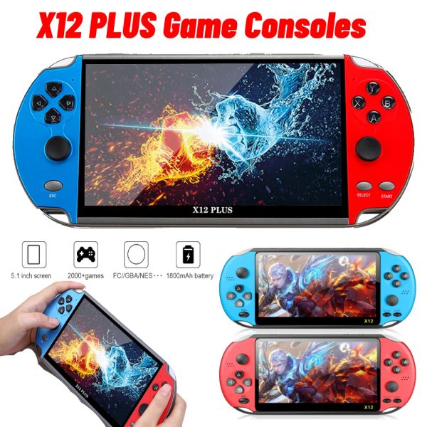 Spieler X7 PLUS X20 X7 X12 PLUS X12 Handheld-Spielekonsole 7-Zoll-HD-Bildschirm Handheld tragbarer Videoplayer Integrierte klassische kostenlose Spiele