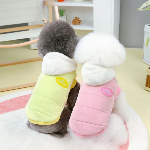 Westen Kleine Hundekleidung Winter Herbst Mode Cartoon Weste Haustier Niedlicher Hoodie Welpe Desinger Geschirr Katzenpullover Pudel Yorkie Malteser