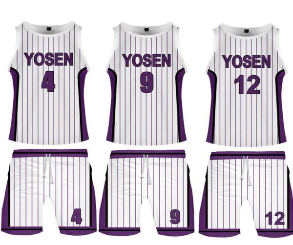 Anime Kuroko No Basuke Basket Yosen School Uniform Murasakibara Atsushi Jersey Sportswear Men T Shirt Shorts Set Cosplay Costume2647728