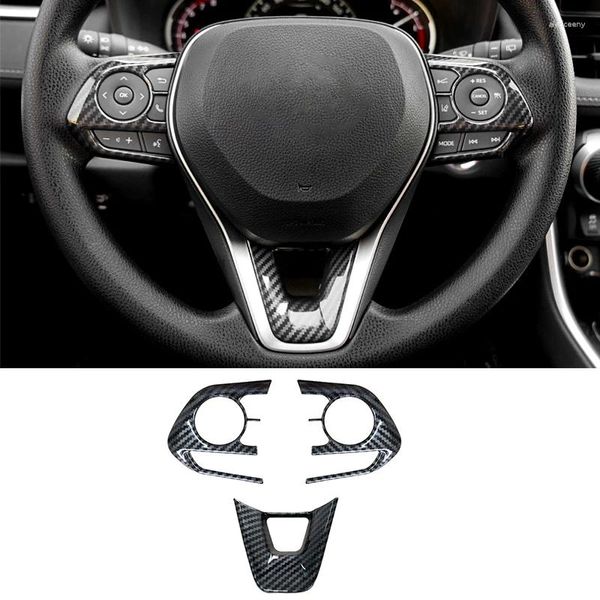 Acessórios interiores botão do volante do carro guarnição capa adesivo para toyota rav4 xa50 corolla e210 rav 4 híbrido 2024