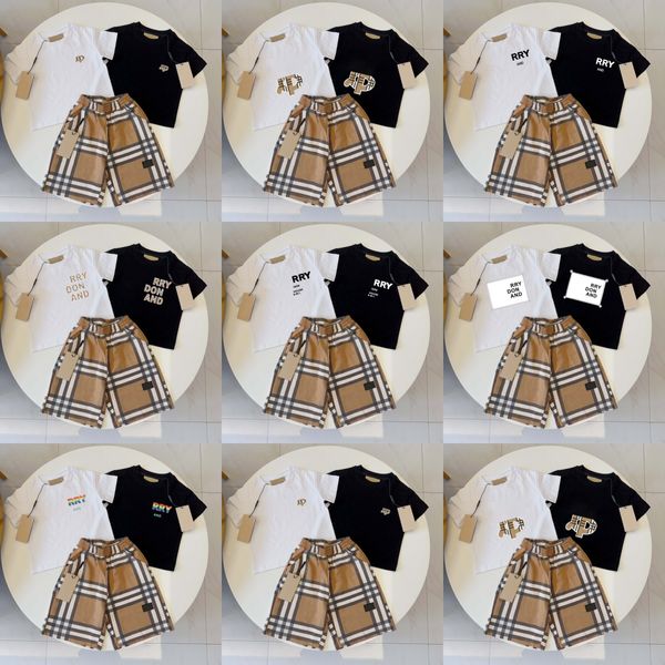 T-shirt Set Marca impressão Conjuntos de Roupas Designer Crianças Crianças 2 Peça Roupas de algodão puro bebê Meninos menina crianças Moda Appare p7ro #