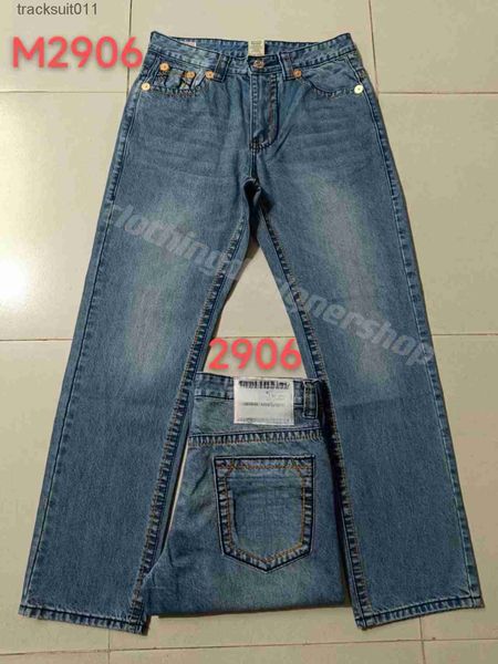 Erkek kot pantolon jeans erkek pantolon tasarımcısı siyah sıska çıkartmalar hafif yıkama yırtılmış motosiklet revival joggers gerçek dinler erkek 240229