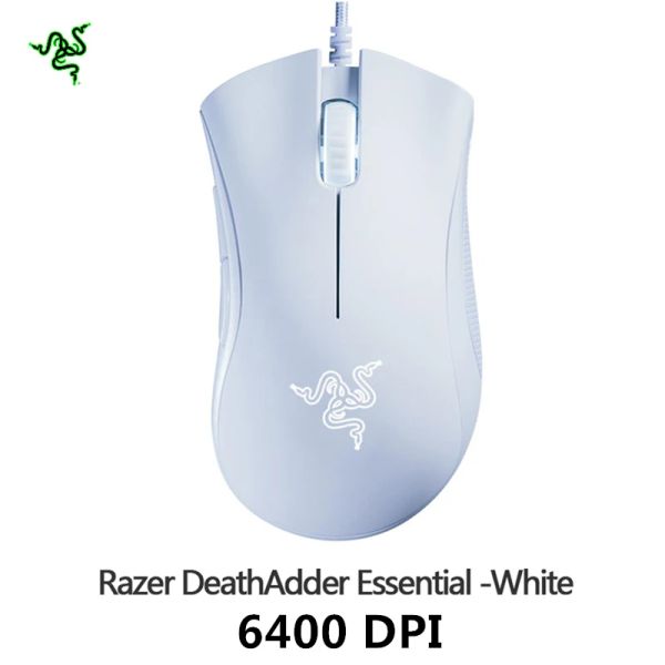 Mouse Razer DeathAdder Essential Mouse da gioco cablato 6400 DPI Mouse ergonomici Mouse Razer con sensore ottico di livello professionale per elaborazione