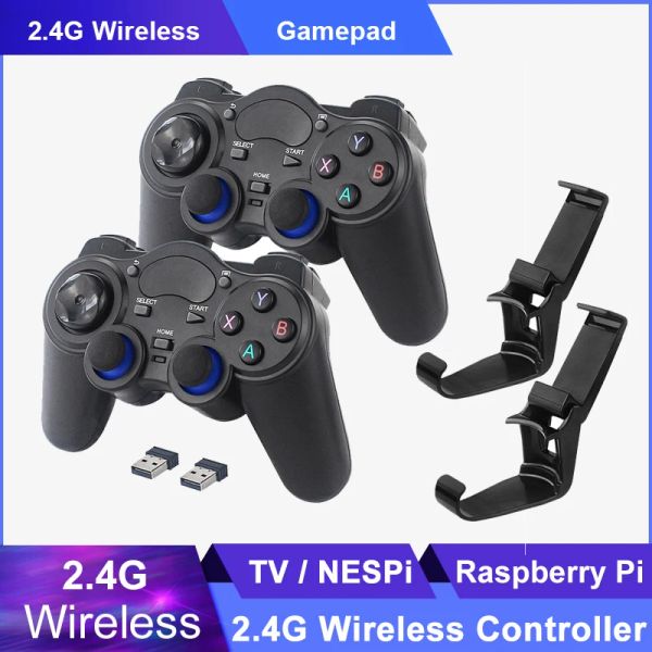 Gamepads 2.4g kablosuz gamepad denetleyicisi tv joystick ile usb oyun yastığı alıcısı raspberry pi 4 gamepad için retropie retroflag nespi