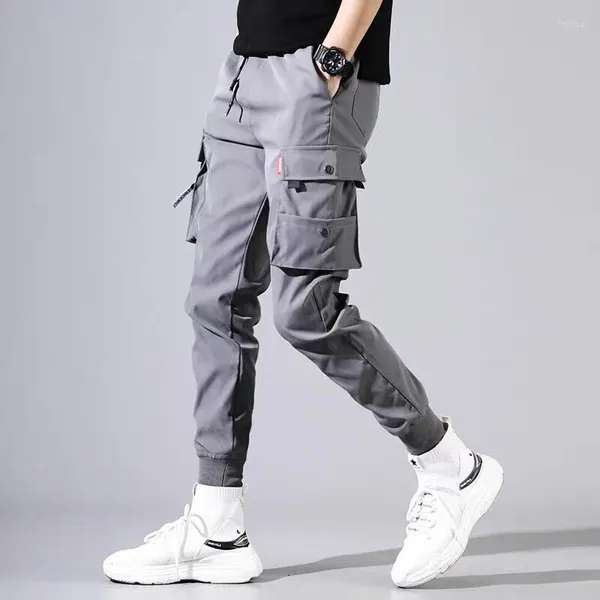 Calças masculinas para homens versão coreana na moda Instagram Hong Kong marca de moda bonito solto encaixe perna larga