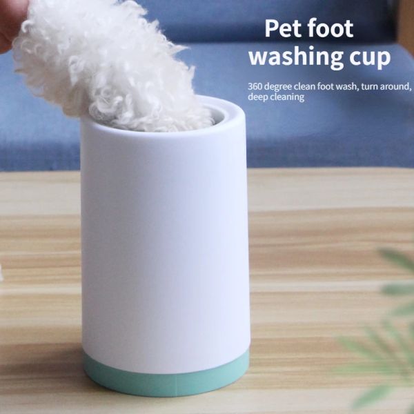 Pulverizadores Automático Pet Foot Washer Cup Silicone Soft Foot Cup Cat Foot Cleaning Balde Dog Paw Cleaner Cup Manual Quick Feet Wash Cleaner